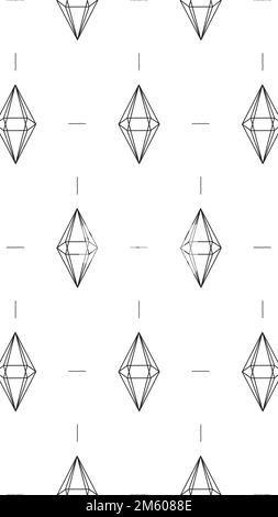 Motif bipyramide hexagonal sans couture 3D sur fond blanc vectoriel Illustration de Vecteur