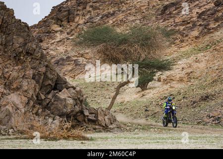 20 KOITHA VEETTIL Harith Noah (ind), Sherco Factory, Sherco, moto, FIM W2RC, Motul, action pendant la phase 1 du Dakar 2023 autour du camp de la mer, sur 1 janvier 2023 près de Yanbu, Arabie Saoudite - photo Florent Gooden / DPPI Banque D'Images