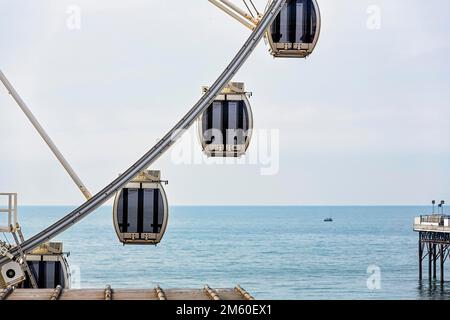 Grande roue au bord de la mer, gros plan, Brighton, Angleterre, Grande-Bretagne Banque D'Images