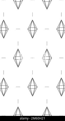 Motif bipyramide hexagonal sans couture 3D sur fond blanc vectoriel Illustration de Vecteur