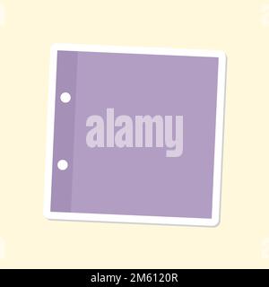 Autocollant de journal en papier perforé violet à trous Illustration de Vecteur