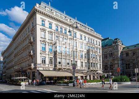 Café Mozart; hôtel Sacher; Vienne; Autriche Banque D'Images