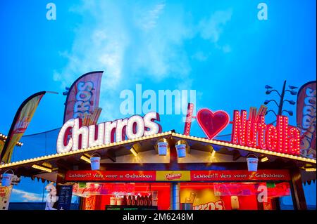 Le Nutella stall sur le front de mer de Blackpool en hiver Banque D'Images