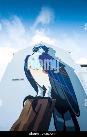 Peintures murales sur les bâtiments de Portrush, Irlande du Nord Banque D'Images