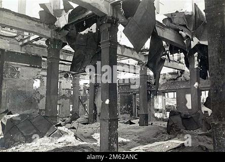 Stalingrad. À l'intérieur de la gare en ruines de Stalingrad pendant la bataille de Stalingrad Banque D'Images