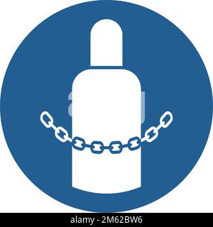 ISO 7010 M046 — fixer les bouteilles de gaz Illustration de Vecteur