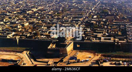 Taiyuan. 2nd janvier 2023. Cette photo aérienne non datée montre une vue sur l'ancienne ville de Pingyao, dans la province du Shanxi, au nord de la Chine. Credit: Xinhua/Alay Live News Banque D'Images