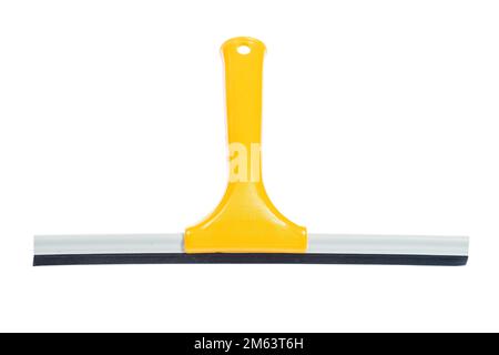 La fenêtre jaune squeegee isolated on white Banque D'Images