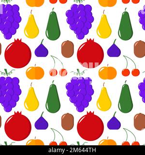 Motif fruits différents sans coutures Illustration de Vecteur
