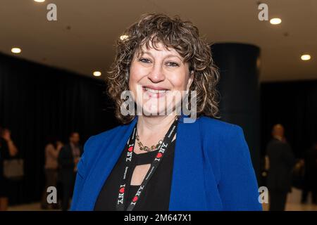 Albany, États-Unis. 01st janvier 2023. Le rabbin Deborah Bravo assiste à la cérémonie d'inauguration des fonctionnaires de l'État de New York au Centre des congrès Empire State Plaza à Albany. La gouverneure Kathy Hochul a été assermentée comme première femme gouverneur de l'État de New York pour un mandat complet. (Photo de Lev Radin/Pacific Press) crédit: Pacific Press Media production Corp./Alay Live News Banque D'Images