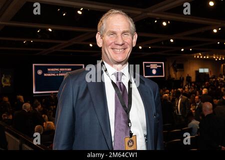 1 janvier 2023, Albany, New York, États-Unis: Président et chef de la direction de MTA Janno Lieber assiste à la cérémonie d'inauguration des responsables de l'État de New York au Centre des congrès de l'Empire State Plaza à Albany. La gouverneure Kathy Hochul a été assermentée comme première femme gouverneur de l'État de New York pour un mandat complet. (Credit image: © photographe Lev Radin/Pacific Press via ZUMA Press Wire) Banque D'Images