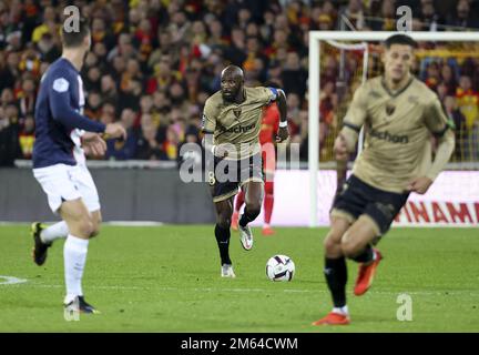 Seko Fofana de Lens lors du championnat français Ligue 1 match de football entre RC Lens et Paris Saint-Germain sur 1 janvier 2023 au stade Bolaert-Delelis à Lens, France - photo: Jean Catuffe/DPPI/LiveMedia Banque D'Images