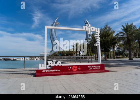 Magnifique port de plaisance de Lusail à Doha, Qatar Banque D'Images