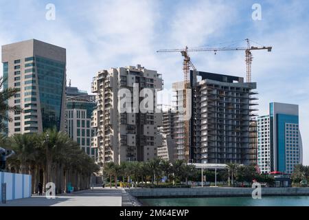 Magnifique port de plaisance de Lusail à Doha, Qatar Banque D'Images