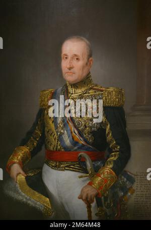 Capitaine général Jose Ramon Rodil y Galloso (1789-1853). Militaire et politique espagnole. Portrait. Huile sur toile par Jose Gutierrez de la Vega (1791-1865), 1845. Musée de l'armée. Tolède. Espagne. Auteur: José Gutierrez de la Vega (1791-1865). Peintre espagnol. Banque D'Images