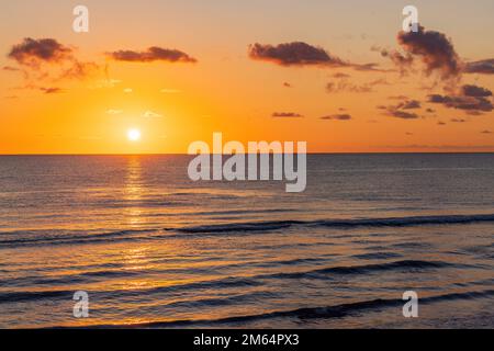 Lever de soleil sur l'océan Atlantique en Floride Banque D'Images