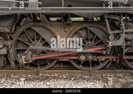 Musée du chemin de fer basque avec des véhicules tels que des locomotives à vapeur, diesel et électriques, des automobiles et divers types de wagons. Chemin de fer d'Urola Banque D'Images