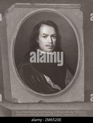 Bartolomé Esteban Murillo, 1617 - 1682. Peintre baroque espagnol. Après un autoportrait par Murillo du début des années 1650. Banque D'Images