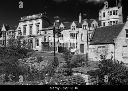 Architecture géorgienne le long de la zone du marché Sheep de Stamford Town, Lincolnshire County, Angleterre, Royaume-Uni Banque D'Images