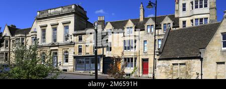 Architecture géorgienne le long de la zone du marché Sheep de Stamford Town, Lincolnshire County, Angleterre, Royaume-Uni Banque D'Images