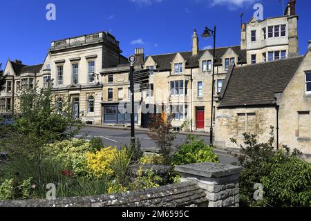 Architecture géorgienne le long de la zone du marché Sheep de Stamford Town, Lincolnshire County, Angleterre, Royaume-Uni Banque D'Images