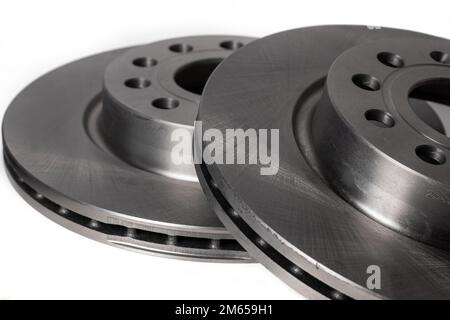 Nouveau disque de frein pour le gros plan de la voiture Banque D'Images