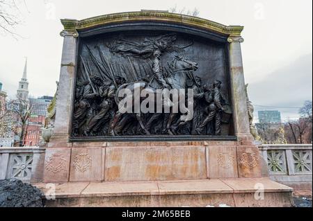 Robert Gould Shaw Memorial Boston, Massachusetts. ÉTATS-UNIS Banque D'Images