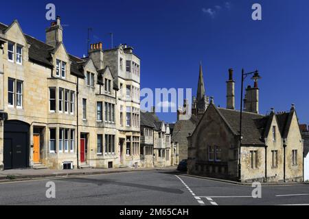 Architecture géorgienne le long de la zone du marché Sheep de Stamford Town, Lincolnshire County, Angleterre, Royaume-Uni Banque D'Images