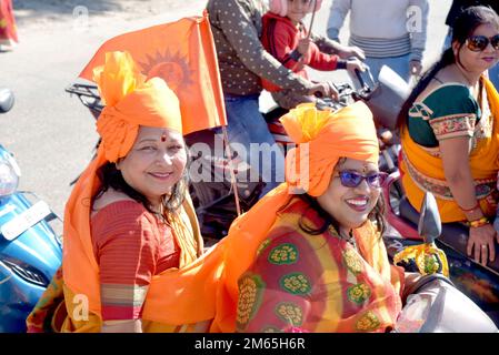 Bikaner, Rajasthan, Inde. 1st janvier 2023. La communauté d'Agarwal participe à l'Aadya Mahalakshmi Jan-Ashirwad Yatra. (Credit image: © Dinesh Gupta/Pacific Press via ZUMA Press Wire) Banque D'Images