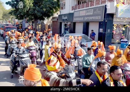 Bikaner, Rajasthan, Inde. 1st janvier 2023. La communauté d'Agarwal participe à l'Aadya Mahalakshmi Jan-Ashirwad Yatra. (Credit image: © Dinesh Gupta/Pacific Press via ZUMA Press Wire) Banque D'Images