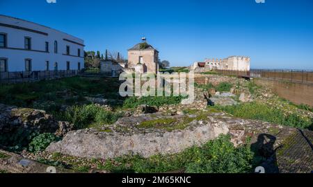 L'Alcazaba de Badajoz, une ancienne citadelle mauresque d'Estrémadure, en Espagne Banque D'Images