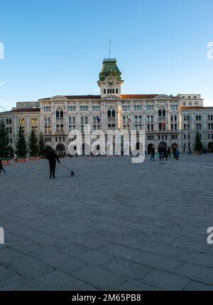 Place principale de la ville de Trieste. Banque D'Images