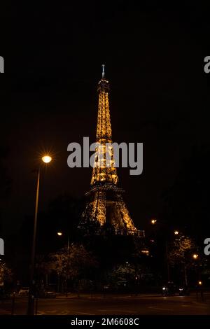 La tour Eiffel à Paris vue du Trocadéro Banque D'Images