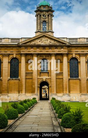 Le Front Quad au Queen's College de l'Université d'Oxford, Oxford, Angleterre. Banque D'Images