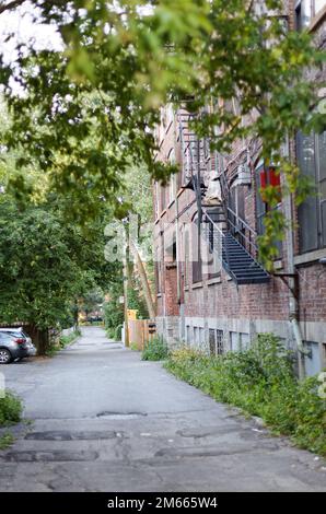 Ruelle arrière à Montréal. Québec, Canada Banque D'Images