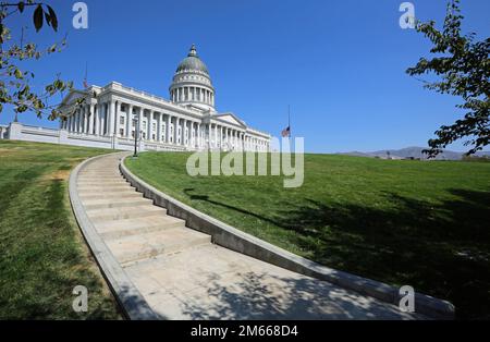 Panorama avec le capitole de l'État de l'Utah, Salt Lake City Banque D'Images