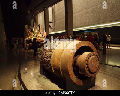 Musée du World Trade Center de New York sur le site de l'ancien World Trade Center détruit à 11 septembre,2001.près de 3000 ont été tués. Banque D'Images