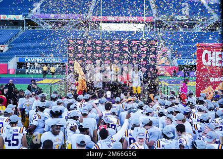 Orlando, Floride, États-Unis, 2 janvier 2023, LSU remporte le Chez-it Citrus Bowl au Camping World Stadium (photo Credit: Marty Jean-Louis) Credit: Marty Jean-Louis/Alay Live News Banque D'Images