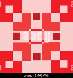 motif carré rouge adapté au papier peint et aux matériaux de création Illustration de Vecteur
