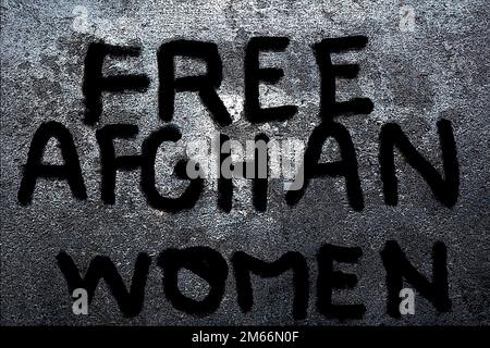 Femmes afghanes pulvérisées, libres, Berlin Banque D'Images