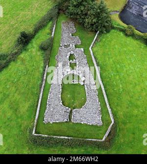 Creevykeel préhistorique tribunal néolithique cairn complexe de chambres d'enterrement près de Cliffony, comté de Sligo, Irlande. Entre 4500 et 6000 ans Banque D'Images