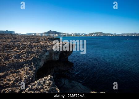 Réserve naturelle de Punta de Amer située sur l'île de Palma de Majorque - Espagne Banque D'Images