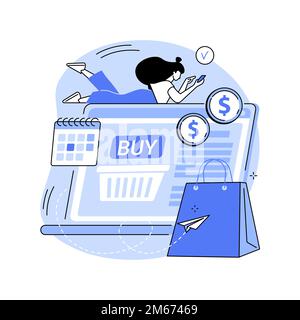 Illustration du vecteur de concept abstrait de traitement des commandes. Gestion des stocks, logiciel de traitement d'entrepôt, processus de réservation en ligne, service client, Illustration de Vecteur