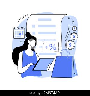 Deferment of payment abstract concept vector illustration. Net payment terms, buy now pay later, student loan dept, financial hardship, qualify for de Stock Vector