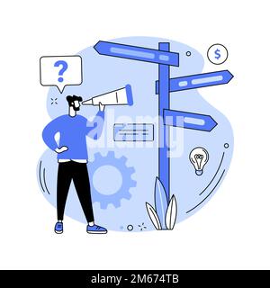 Illustration du vecteur de concept abstrait de la gestion des décisions. Règles métier, gestion d'organisation stratégique, outil INFORMATIQUE, logiciel d'analyse d'entreprise, de Illustration de Vecteur