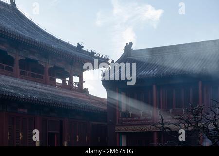 Yonghe Lamasery est le plus grand temple bouddhiste tibétain de Pékin Banque D'Images