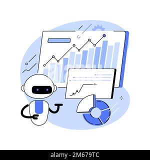 Illustration du vecteur de concept abstrait de l'automatisation des processus robotisés. Automatisation des processus métier, service de robot, traitement automatisé, BT numérique basé sur l'IA Illustration de Vecteur