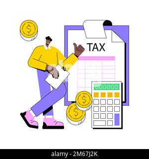 Illustration du vecteur de concept abstrait calcul du revenu net. Calcul du salaire, formule du revenu net, rémunération à la maison, comptabilité d'entreprise, calcul Illustration de Vecteur