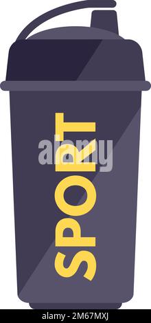 Icône d'agitateur sport vecteur plat. Nourriture pour la salle de gym. La poudre peut être isolée Illustration de Vecteur