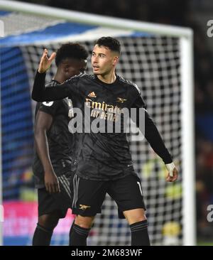 Gabriel Martinelli d'Arsenal lors du match de la Premier League entre Brighton & Hove Albion et Arsenal au stade de la communauté American Express, Brighton, Royaume-Uni - 31st décembre 2022 photo Simon Dack / Telephoto Images. Usage éditorial uniquement. Pas de merchandising. Pour les images de football, les restrictions FA et Premier League s'appliquent inc. Aucune utilisation Internet/mobile sans licence FAPL - pour plus de détails, contactez football Dataco Banque D'Images